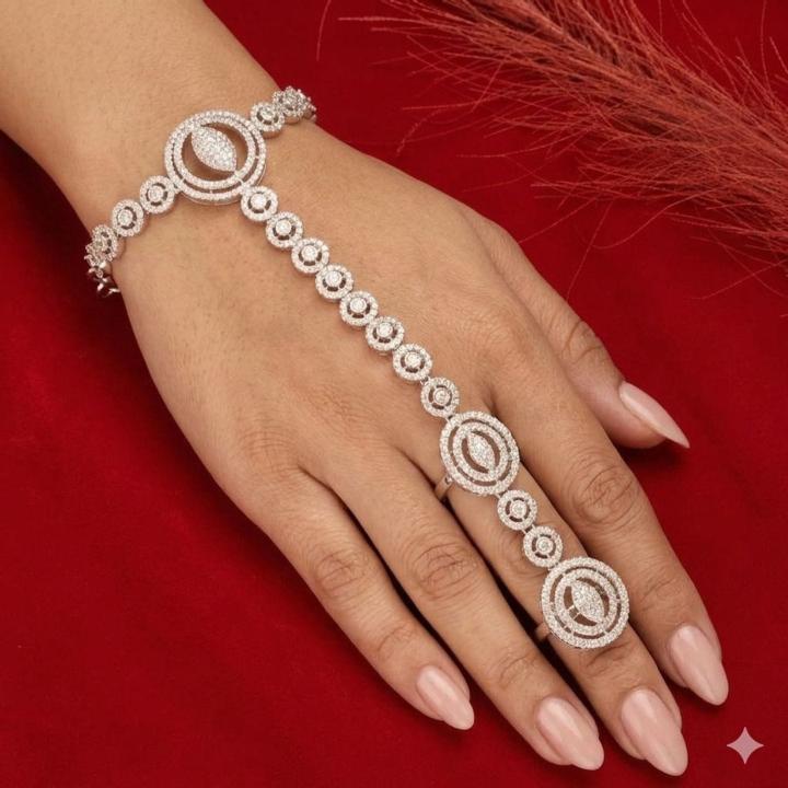 Anti tarnisha silver ad hand harness bracelet H5 Designer artificial jewelry in Mumbai